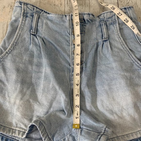American Eagle Mom Jean Shorts 0 Button Fly - Picture 5 of 7